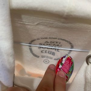 Anti Social Social Club Popcorn White Hoodie